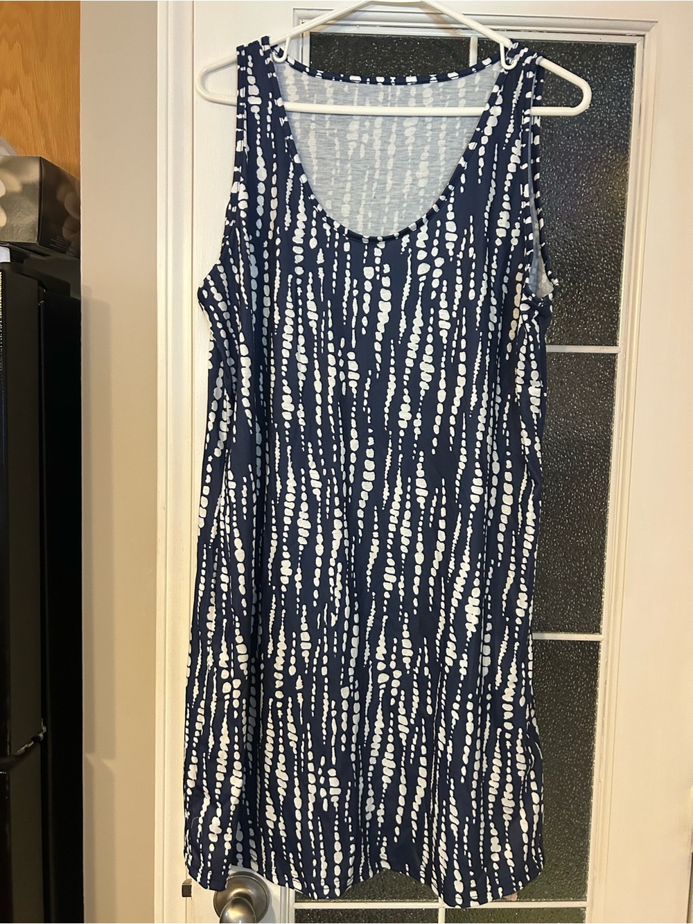 Women’s Navy Blue Print dress or cover up